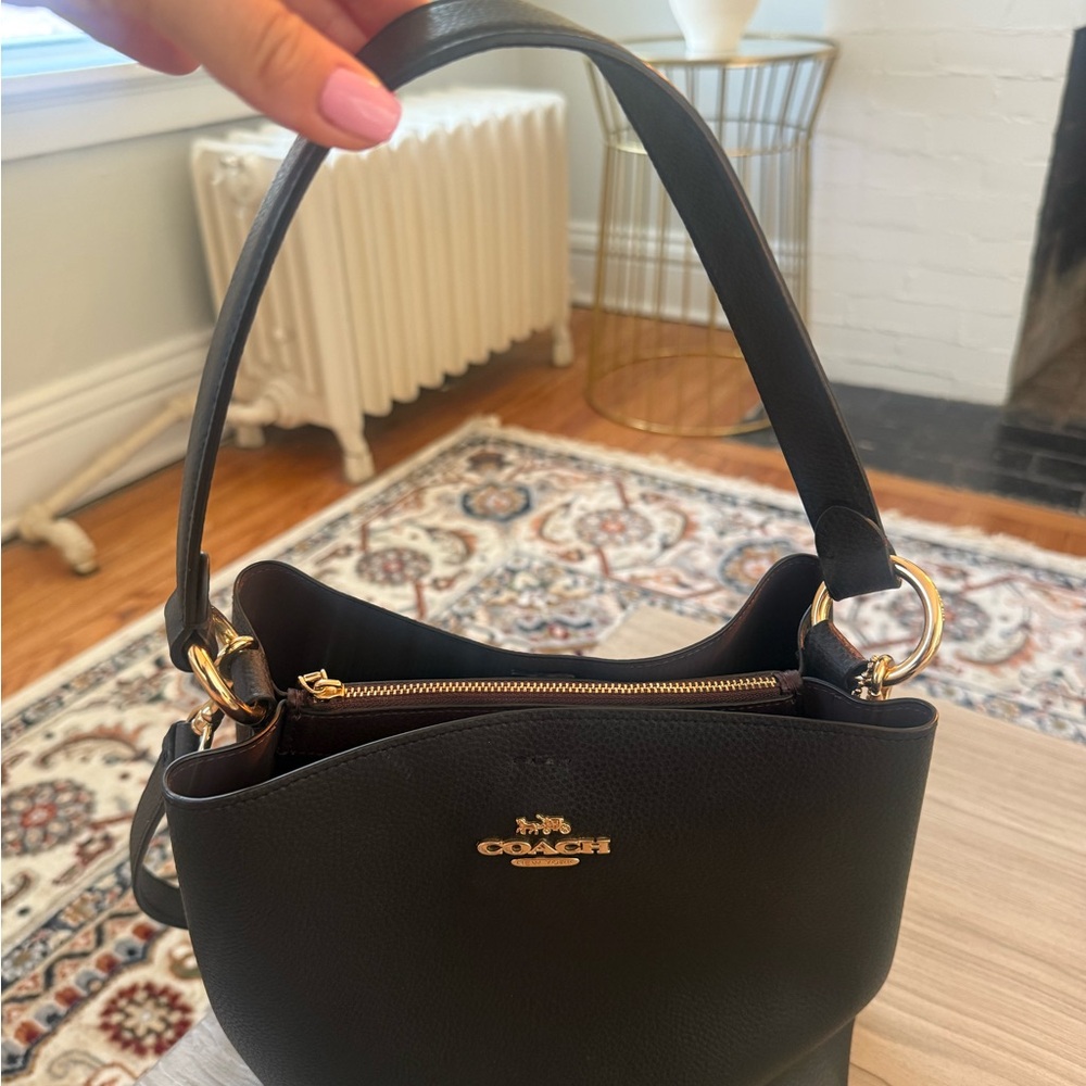 Coach Black Leather Bucket Bag - Picture 3 of 5